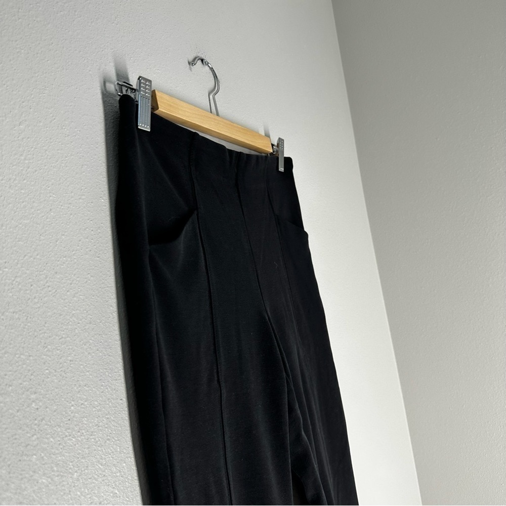Athleta Siena Skinny Pants Black Ponte Fabric Size 4 Women’s Elastic Waist Zip - Picture 11 of 13